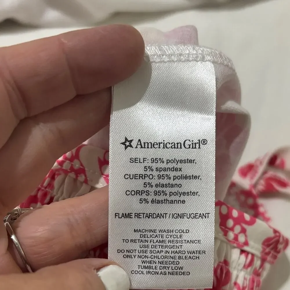 American Girl xs 6 floral romper polyester spandex blend super soft nwot